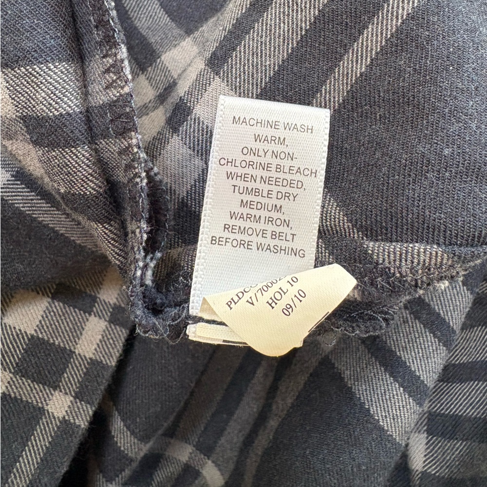Banana Republic Dark Navy Blue & Gray Plaid Long Sleeve Dress - Picture 8 of 9
